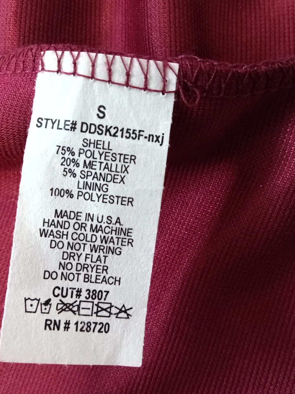 Francesca's Collections Small Sparkling Burgundy Wine Mini Faux Wrap Dress
